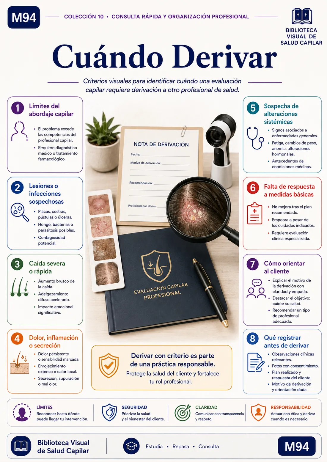 Mapa mental ilustrado de salud capilar