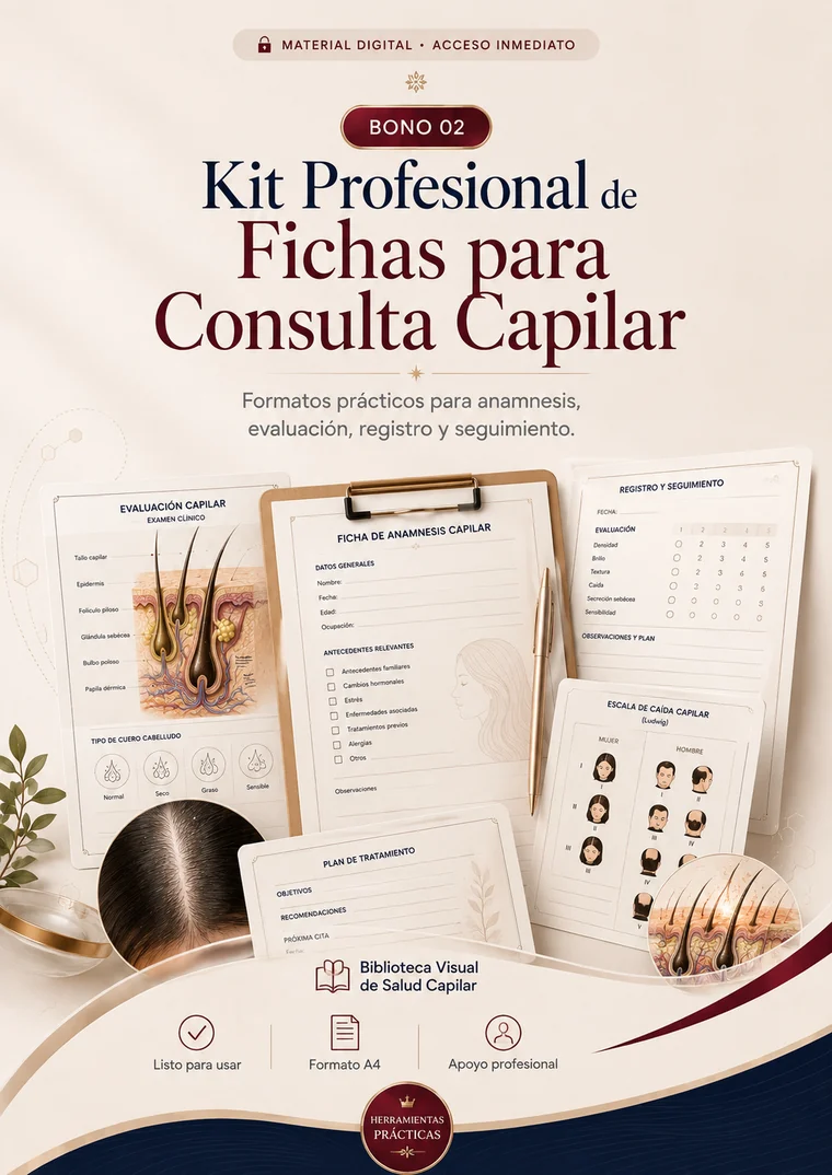 Kit Profesional de Fichas para Consulta Capilar