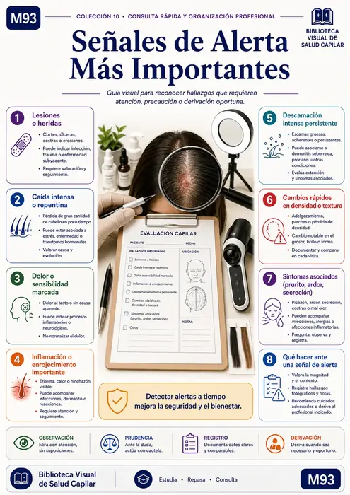 Mapa mental ilustrado de salud capilar